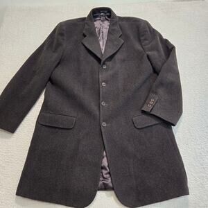 Country Road Australia Men's Wool Alpaca Blend Coat Dark Brown Chest Size 42